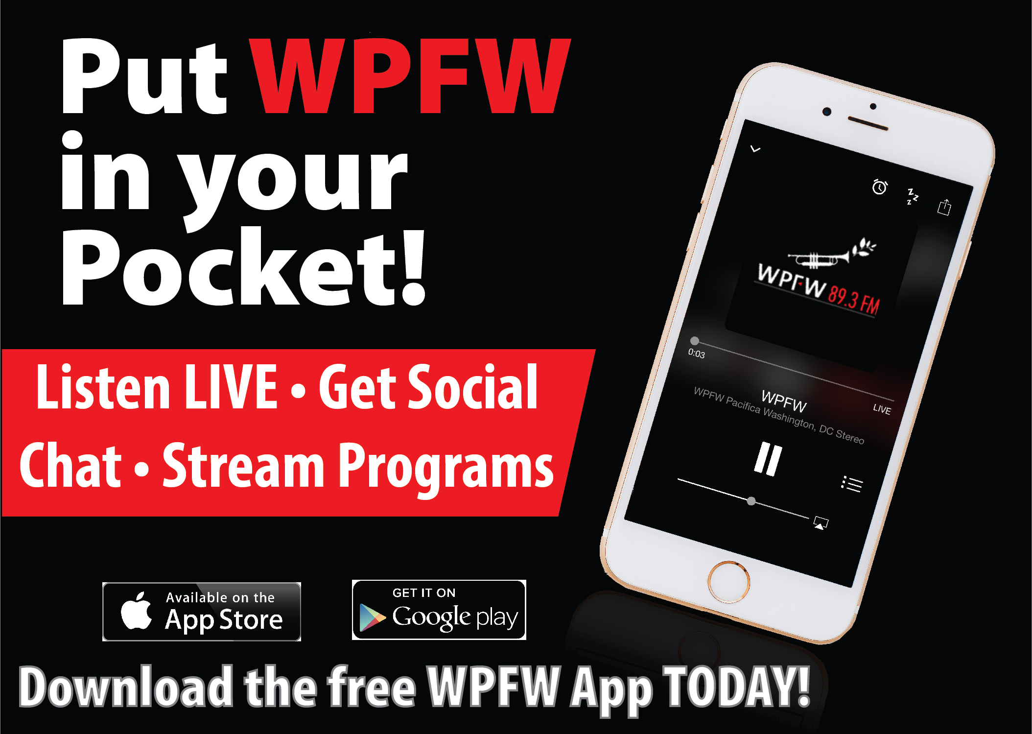 WPFW App Promo